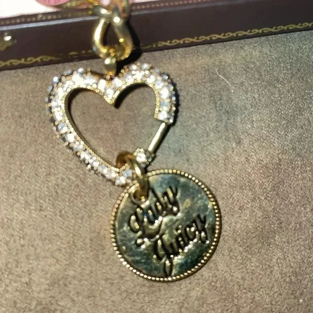 Vintage juicy couture charm gold tone bracelet